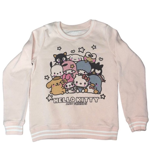 SANRIO Hello Kitty & Friends Scoop Neck Pullover Light Pink Sweater. - Picture 2 of 5